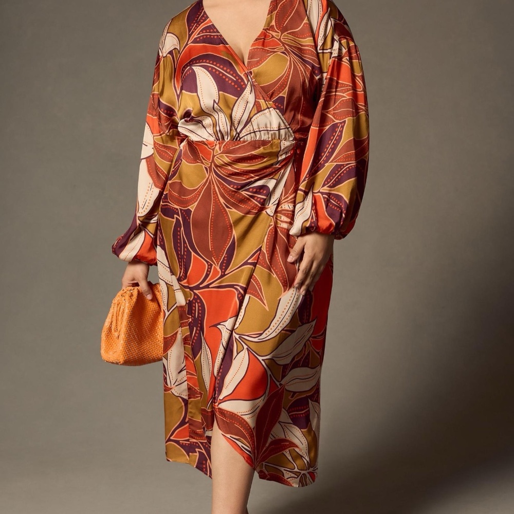 By Anthropologie Printed Wrap Dress